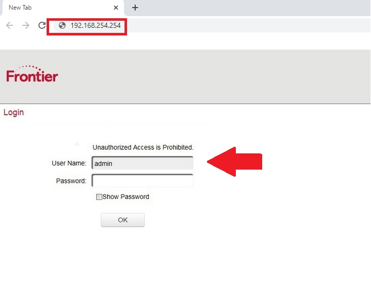 192.168.254.254 Admin Login Password