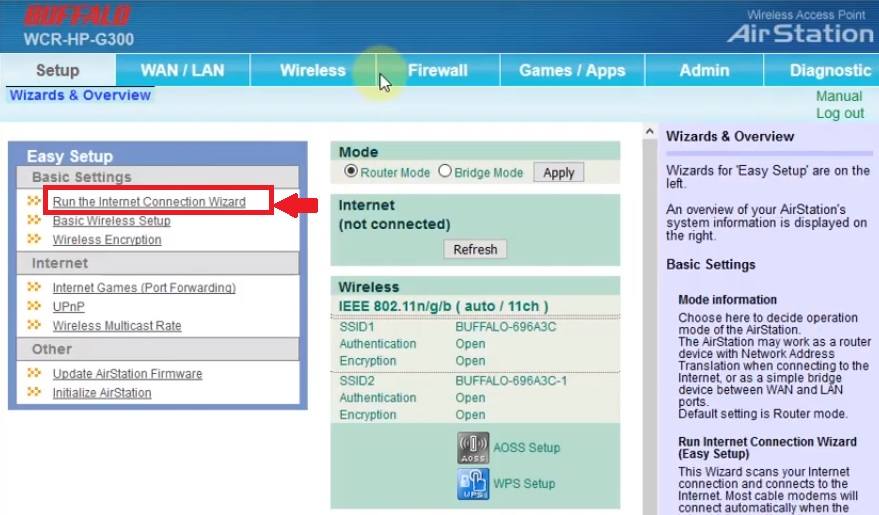 Setup Buffalo Range Extender Mode In G300 Wifi Router