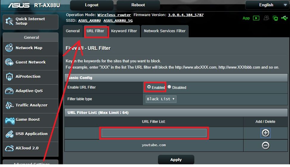 asus mac address filtering