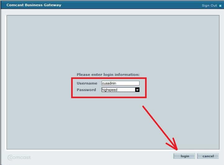 comcast business login