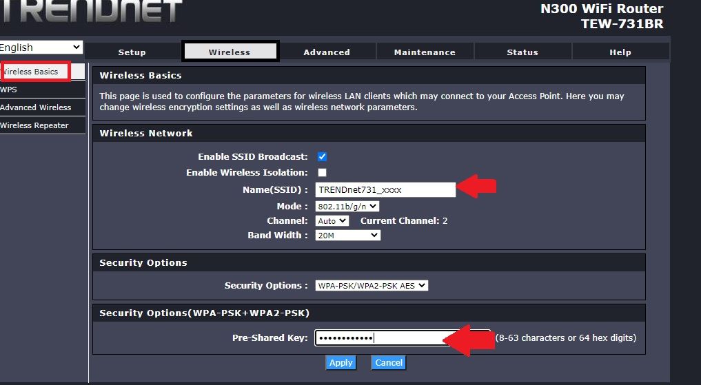 trend net wifi ssid and password