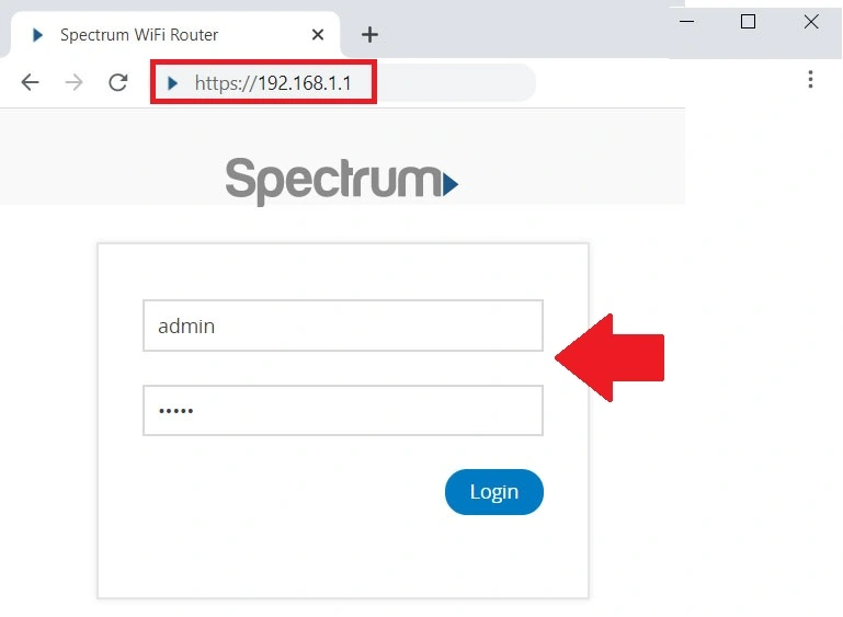 login to spectrum router