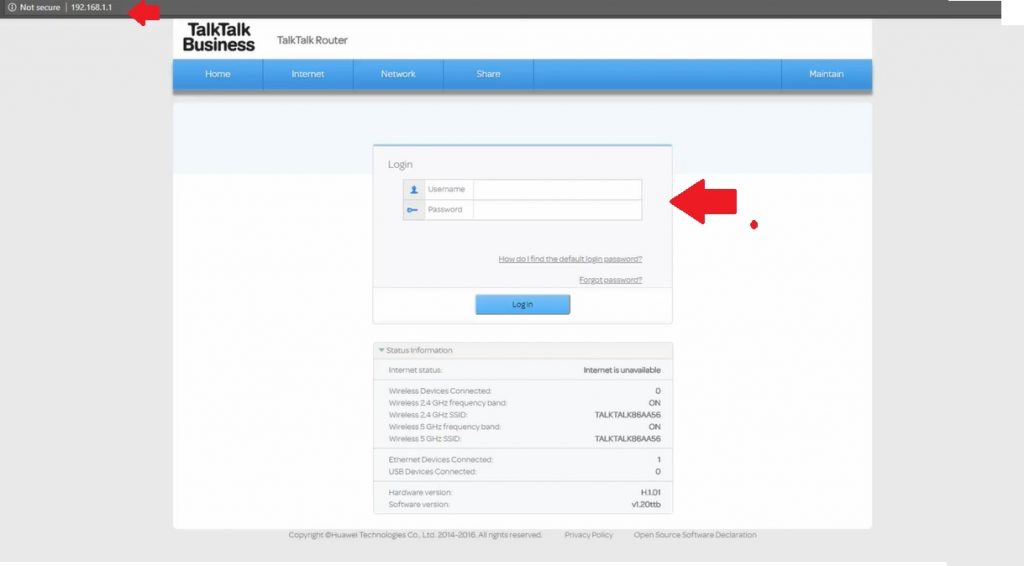 Talktalk Router Login Guide with Admin Settings