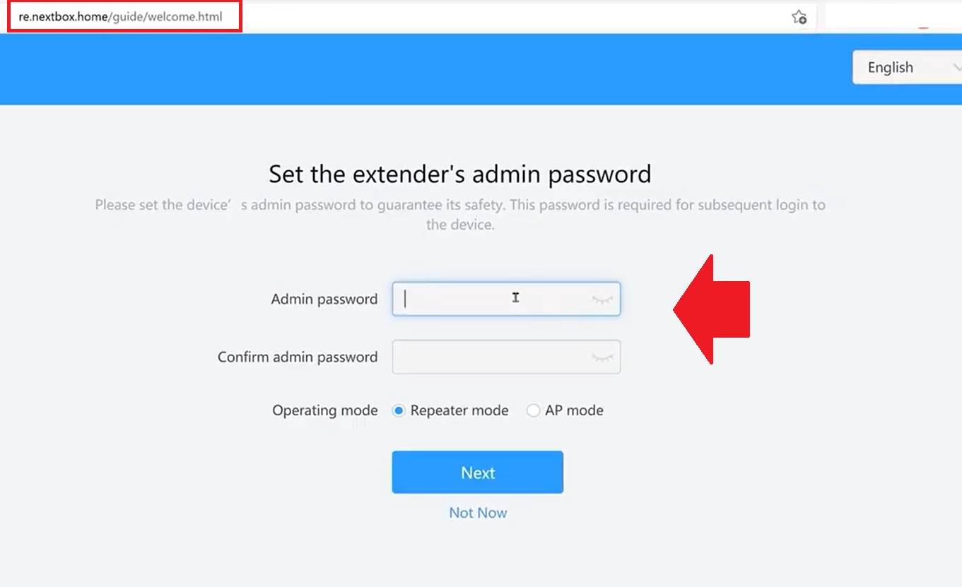 nextbox wifi extender setup instructions