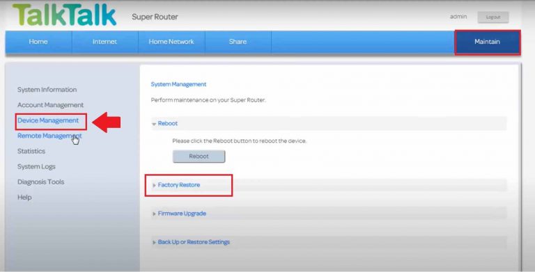 How To Reset Talktalk Router Using Reset button and from Settings