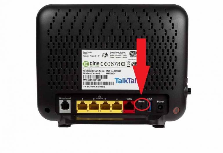 How To Reset Talktalk Router Using Reset button and from Settings