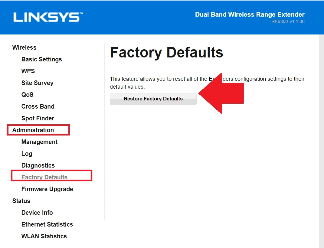 linksys extender reset every 30 min