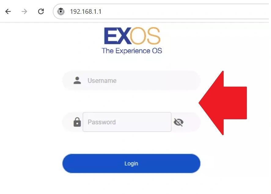 Exos Router Login with Default Username and Password First time