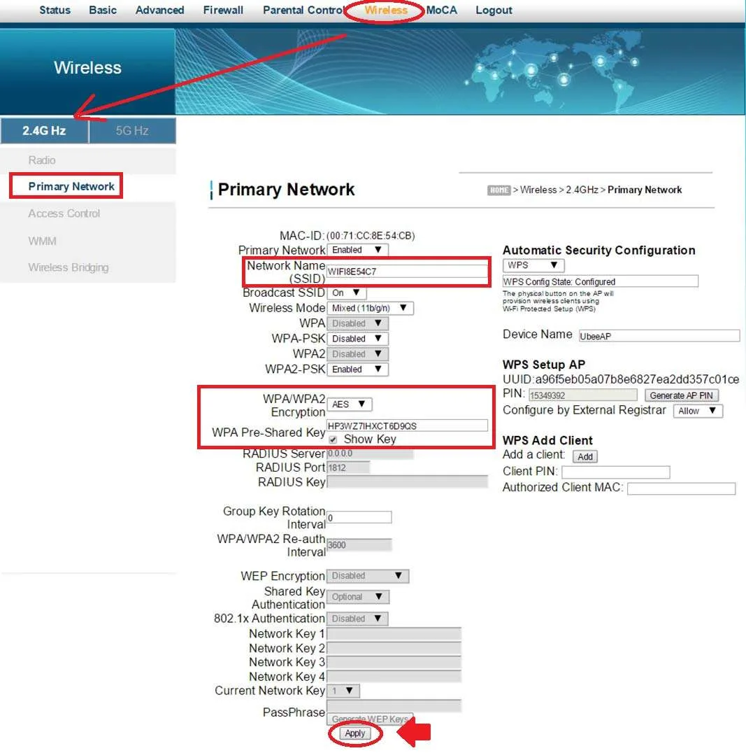 ubee modem login dvw326