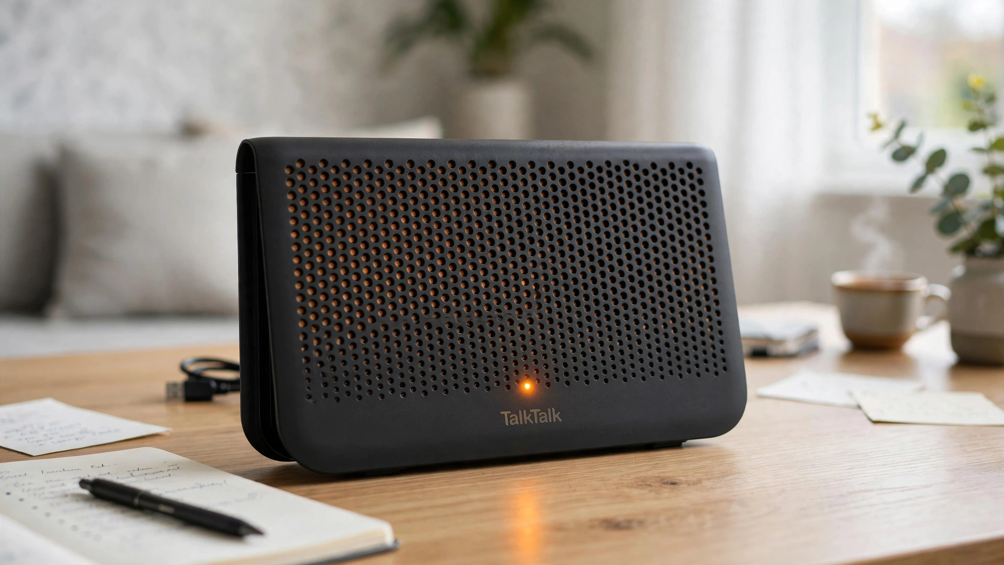 talk talk router flashing orange light