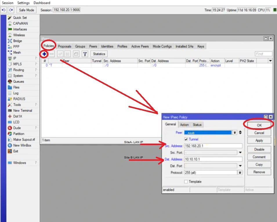 How to establish site to site VPN with Mikrotik routers 